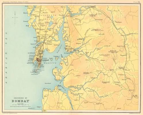 Bombay / Mumbai city & environs. Maharashtra. Salsette. British India 1931 map – Antiquemapsandprints.com