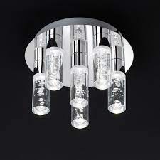 Hier ist direktes licht wichtig, das keine schatten wirft. Led Badezimmer Deckenleuchte Kent Chrom Transparente Blaseneinschlusse Wofi 9060 06 01 0044 Click Licht De