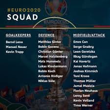 Here is the full squad list of all the 24 teams playing in the 16th edition of the european championship. Germany On Twitter Our 26 Man Squad For Euro2020 Diemannschaft Euro2020