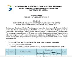 Bappenas Soal Dan Pendaftaran Cpns Kementerian Perencanaan Pembangunan Nasional 2017 Job Fair Lowongan Kerja 2020 Lulusan Smk Lulusan Sma Smp
