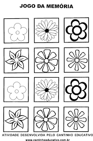 Desenvolver atenção, concentração e discriminação visual. Jogos Da Memoria Primavera Cantinho Educativo
