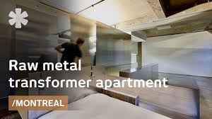 Two storage modules descend from the ceiling. Transformer Furniture Hidden On Ceiling Deploys By Command Youtube