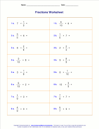 The following worksheets all use decimal fractions, in other words tenths, hundredths, etc. Worksheets For Fraction Multiplication