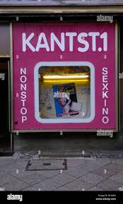 sex kino cinema kant strasse 1 berlin germany deutschland travel tourism  industry dirty films movies porno pornography pink Stock Photo - Alamy