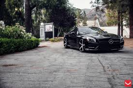 This Is What Elegance Looks Like Black Convertible Mercedes Sl On Vossen Rims Black Mercedes Benz Mercedes Benz Cars Music