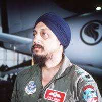 Republic of Singapore Air Force Major Prem Singh, chief of training for the  350th Air Refueling Squadron, Singapore detachment, at McConnell AFB,  Kansas. Major Sing wears a turban that distinguishes him as a practicing  Sikh. From AIRMAN Magazine ...