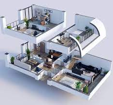 Or use a long rug in an excellent tiny house interior idea is to install ladders instead of steps! Amazing Architecture On Instagram Yes Or No 3d Floor Plan By Stgi3d Archit Home Interior Design House Layouts Home Design Plans 3d House Plans
