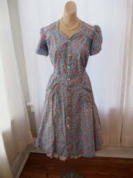 1940s House Dress Naf Dresses House Dress Housewife Dress Charming Dress