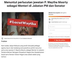 Pendidikan tun dr mahathir mohamad adalah bermula di sekolah melayu seberang perak, alor setar, kedah. Tun M Says He Hasn T Decided As Petition Asking Him To Sack Waytha Gets 296k Signatures