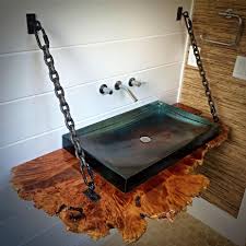 Floating live edge bathroom vanity. Custom Made Live Edge Countertop By D Angelo Woodcraft Custommade Com