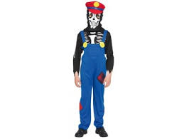 Retrouvez l'ensemble de nos déguisements et costumes pas chers pour adultes ! Costume Enfant Plombier Squelette Mario Deguisement Pas Cher
