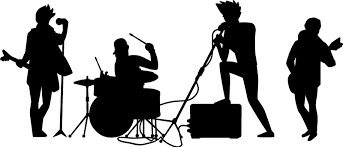 A group of musicians who play modern music together: Rock Band Rock Vinyl Sticker Tenstickers