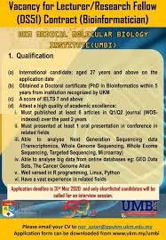 Malaysian allied health sciences academy sdn bhd. Vacancies Lecturer Research Fellow Ukm Medical Molecular Biology Institute