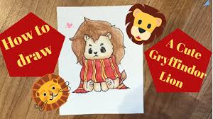 How To Draw A Cute Gryffindor Lion Tutorial Youtube A badass lion ring to add some gryffindor spirit to their muggle clothes. how to draw a cute gryffindor lion tutorial