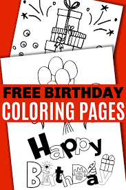 Free printable birthday coloring cards create and print free printable color your card cards at home. Happy Birthday Coloring Pages Life Is Sweeter By Design