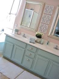 Replacing the countertop was too expensive and not in the current budget. 28 Painted Bathroom Vanities Ideas Painted Bathroom Bathroom Makeover Bathroom Decor