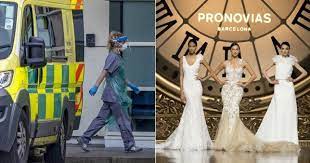 متجر فاخر يمنح فساتين زفاف مجانية للعاملات فى المجال الطبى لمواجهة كورونا donate wedding dress free wedding dress bridal stores