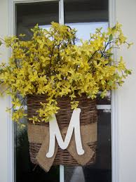 You can also add a wreath to the door, as shown in the image to add more appeal! Pin By Shirley Martin On My Pinterest Inspired Projects Front Door Baskets Baskets On Wall Front Door