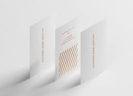 Free Vertical White Business Card Mockup Psd With Foil Business Cards Mockup Psd Business Card Mock Up White Business Card