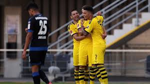 Offizieller account des sc paderborn 07 🔵⚫️ #scp07 #mitherzblutfußball fb: Bvb Sc Paderborn Jadon Sancho Fuhrt Borussia Dortmund Zum Sieg Eurosport