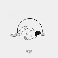 Daily Minimal No 570 A New Geometric Design Every Day Wave Tattoo Design Wave Drawing Surfboard Drawing