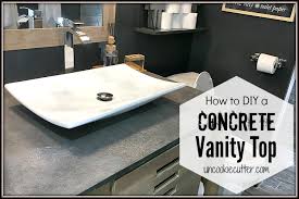 vanity top made from concrete diy for
