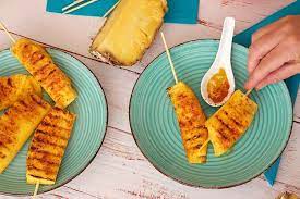 Grilling pineapple is pretty darn simple. Spicy Grilled Pineapple Spears The Tasty Chilli