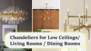 Dllt industrial pendant lighting fixture, flexible chandelier hanging, rustic 5 light flush mount ceiling pendant lamp for kitchen, dining room, living room, hallway, bedroom, entryway, e12 base gold. Chandeliers For Living Room Chandeliers For Low Ceilings Ceiling Lights Design Youtube