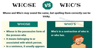 Whose Vs Who S How To Use Who S Vs Whose Correctly Confused Words Learn English Words Learn English English Words