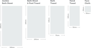 bath towel size standard dimensions in cm sizes south africa