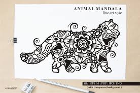 Download Cat Mandala Vector Line Art Style 16 Graphic By Ahsancomp Studio Creative Fabrica SVG Cut Files