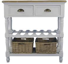 Free delivery and returns on ebay plus items for plus members. Casa Padrino Country Style Console Table With 2 Drawers And 2 Rattan Baskets Antique White Natural Colors 77 X 30 X H 77 Cm Handcrafted Console With Bottle Rack
