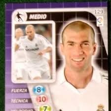 cromo carta 129 zidane real madrid derby total
