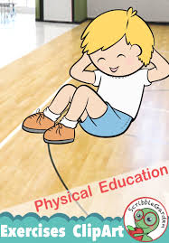 Black And White Kids Exercise Clipart 1 2 3 4 Clipart Sit Ups Are Tough Pe Exercises Clipart By Scribblegarden Clip Art Exercise Pe Exercises
