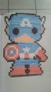 Captain America Dessin Pixel Les Arts Dessin Pokemon
