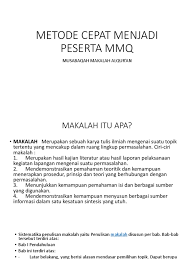 Berikut ini contoh karya tulis ilmiah yang baik dan benar sesuai dengan ketentuan pembuatannya sehingga nilai kamu bagus. Juknis Mmq 2018