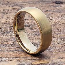 Mens Gold Ring Matte Gold Ring Mens Wedding Band Antique Gold Ring Mens Tungsten Ring Antique Finish Ring Mens Gold Rings Brushed Gold Ring Gold Tungsten Ring