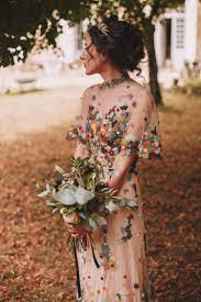 25 Non Traditional Bridal Looks That Inspire Weddingomania Black flower embroidered patch skirt bride floral white wedding dress applique. 25 non traditional bridal looks that