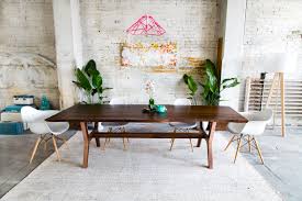 Potterybarn.com has been visited by 100k+ users in the past month Hand Made Claro Walnut Copper Live Edge Midcentury Modern Dining Table The April Live Edge By Moderncre8ve Custommade Com