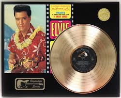 The print is fabulous for a picture of this age. Elvis Presley Blue Hawaii Gold Lp Record Signature Display C3 Gold Record Outlet Album And Disc Collectible Memorabilia