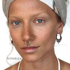 Hoop Lip Rings 16 G 1pc Opal Ball Crcular Barbell Horseshoe Lp Npple Septum  Rng Septum Rings 16 G