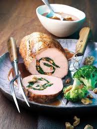 Gefullter Putenrollbraten Mit Walnussen Rezept Putenrollbraten Lebensmittel Essen Rollbraten Rezept