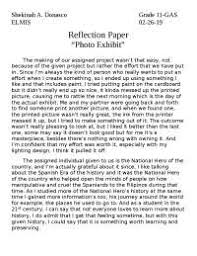 Reflection paper is a specific type of writing, as it combines academic traits with subjective experience. Reflection Paper In Reading Docsity