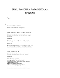 Syahadat adalah rukun islam yang pertama. Buku Panduan Pafa Sekolah Rendah