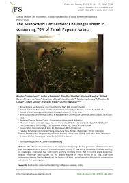Pt borneo sayangkan karyawannya ditangkap, manajer: Pdf The Manokwari Declaration Challenges Ahead In Conserving 70 Of Tanah Papua S Forests