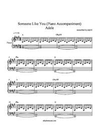Adele Someone Like You Piano Sheet Music For Beginners Free