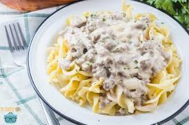 I then put it in a 2qt casserole dish and top with the tater tots and another 1/2 cup of cheese and bake for about 55 minutes. Ground Beef Stroganoff Video The Country Cook