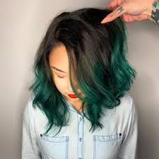 Know how to balayage your hair at home by reading this post. 5 Steps To Perfect Hair Dipped Hair Dark Green Hair Dip Dye Hair
