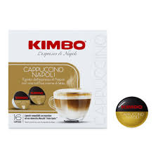 Compostable borbone coffee pods labelled. Kimbo Cappuccino Napoli Nescafe Dolce Gusto Compatible Coffee Capsules Kimbo