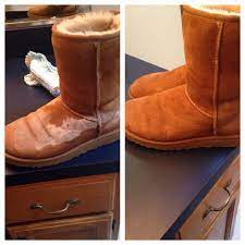 Cleaning Uggs From Salt Stains Cold Water With A Little Bit Of Dish Soap Soft Tooth Brush Cloth Gently Brush The S Cleaning Uggs Diy Shoes Ugg Boots Cheap